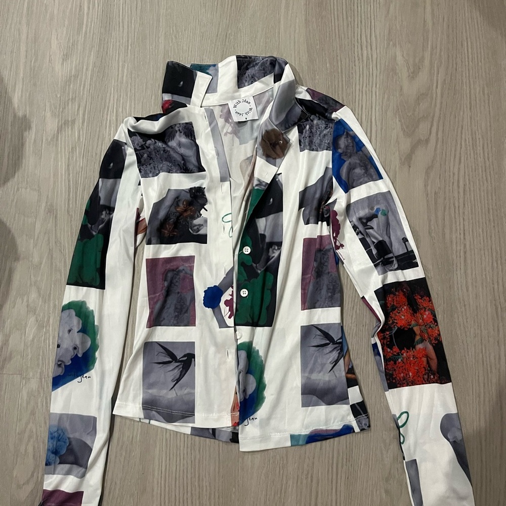 With Jean Colorful Patterned Women's Jacket
